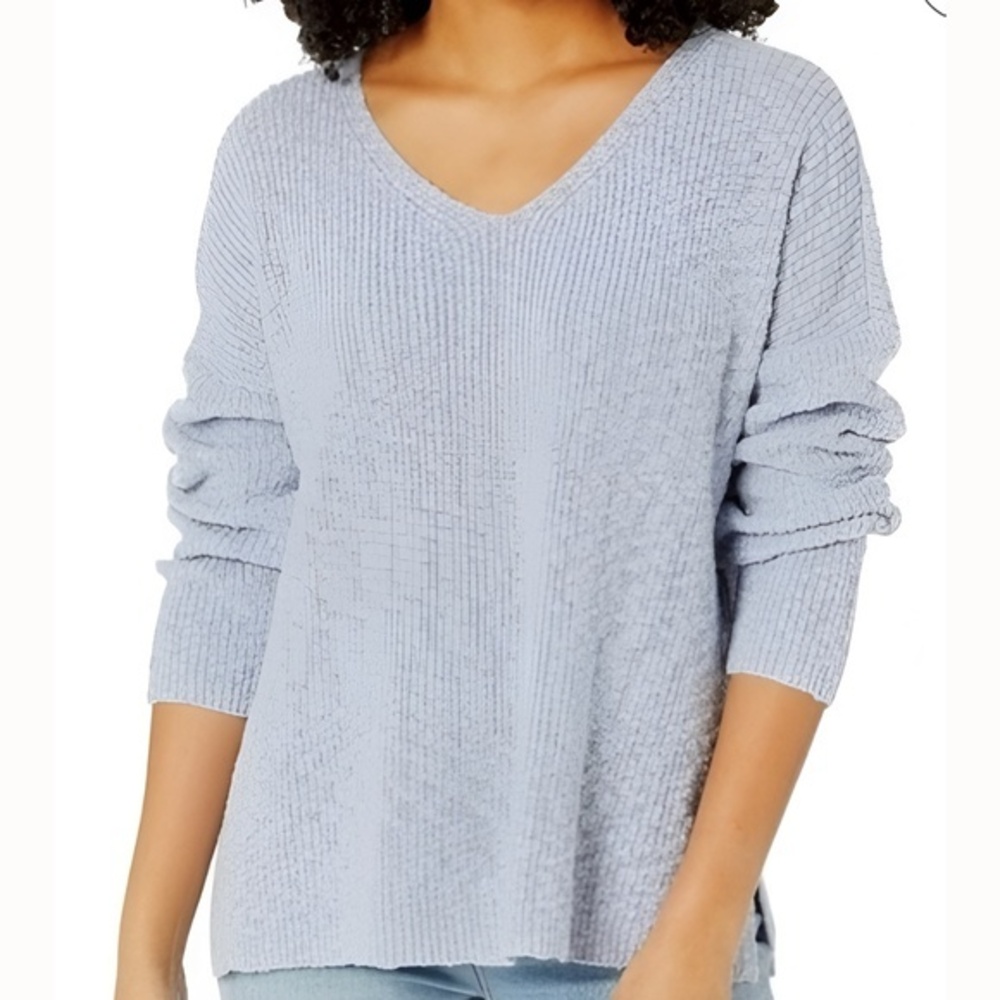 Eileen Fisher‎ - V-neck Cotton Pullover Sweater